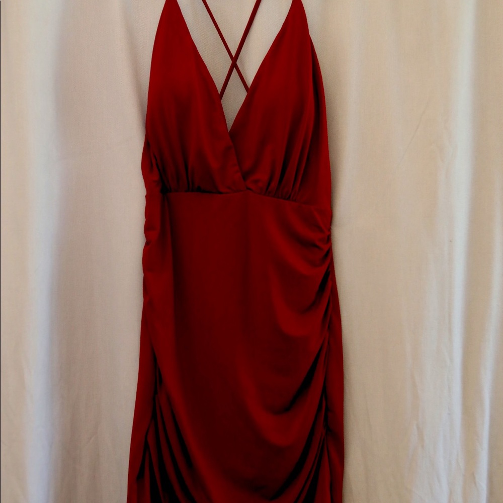 Little low cut red dress